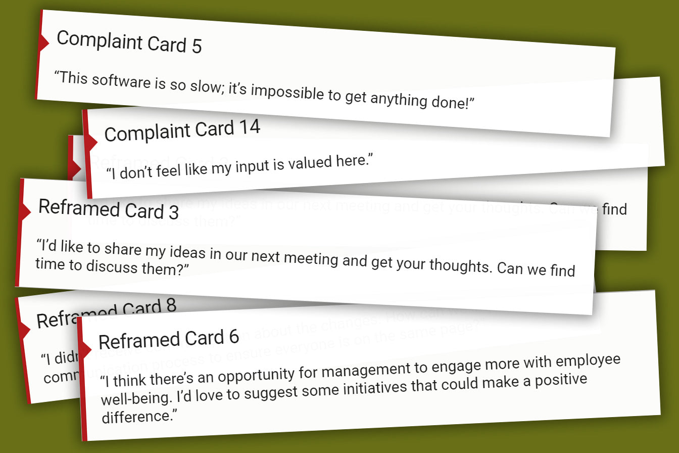 Reframe the Complaint Constructive Communication Exercise