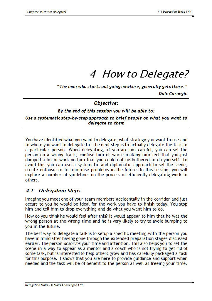 Delegation Skills