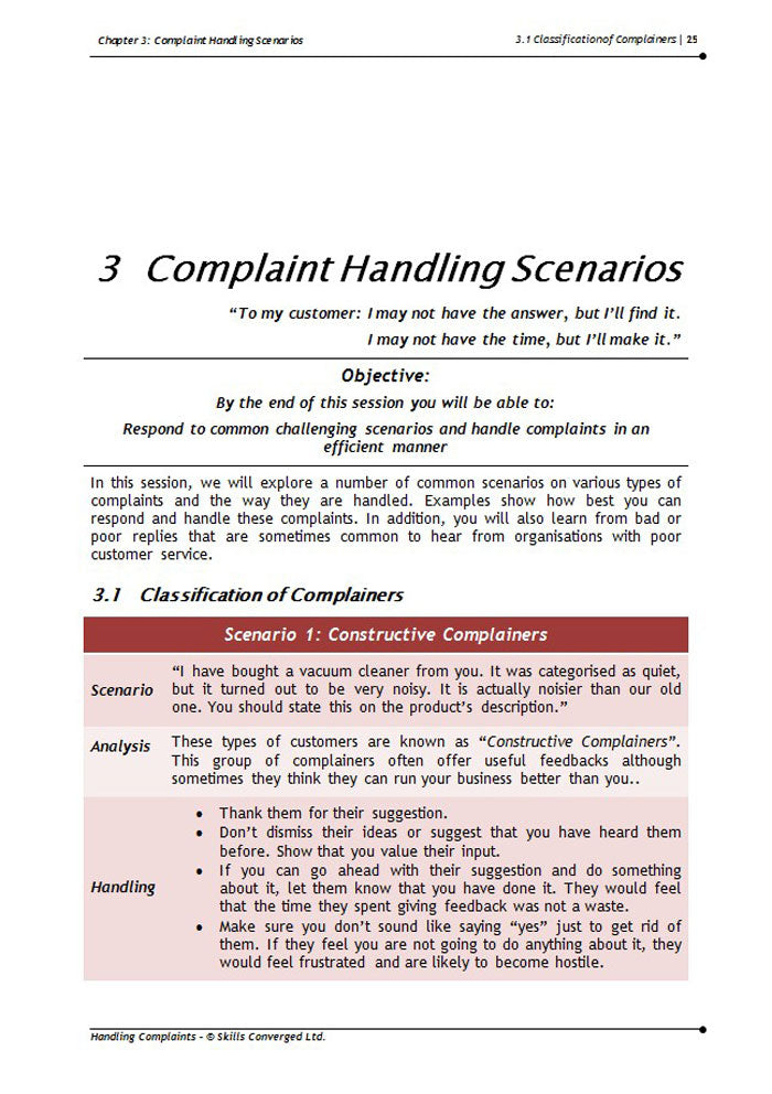Handling Complaints