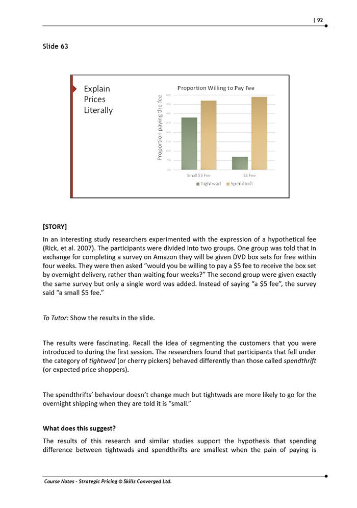 Strategic Pricing