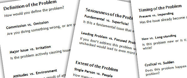 Handout: Problem Solving Questions