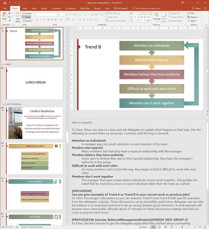 Advanced Team Building Training Course Materials | Skills Converged