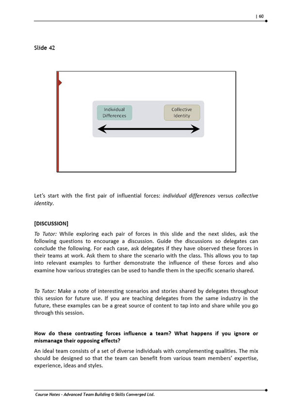 Advanced Team Building Training Course Materials | Skills Converged