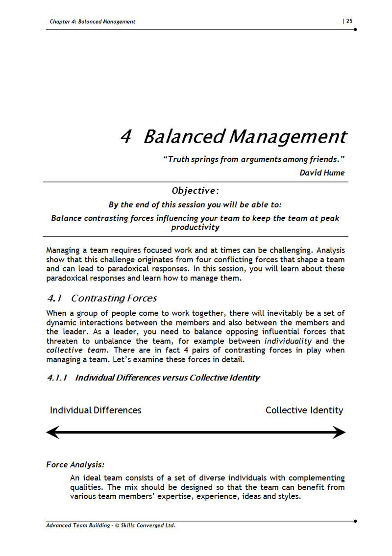 Advanced Team Building Training Course Materials | Skills Converged