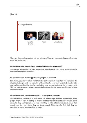 Anger Management Training Course Materials | Skills Converged