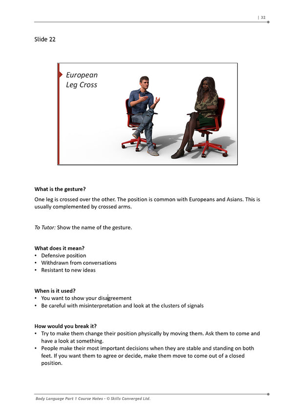 Body Language Part 1 Training Course Materials | Skills Converged