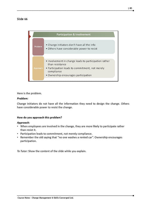 Change Management Training Course Materials | Skills Converged