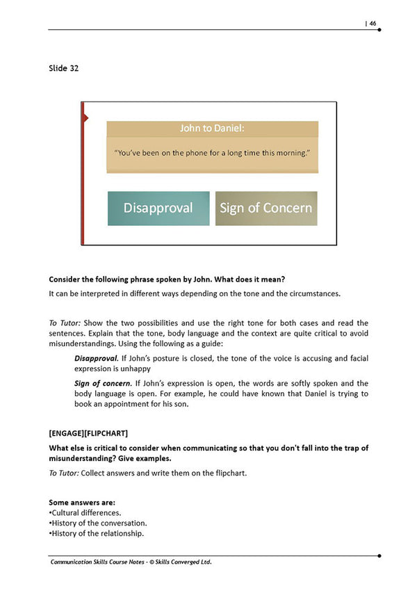 Communication Skills Training Course Materials | Skills Converged