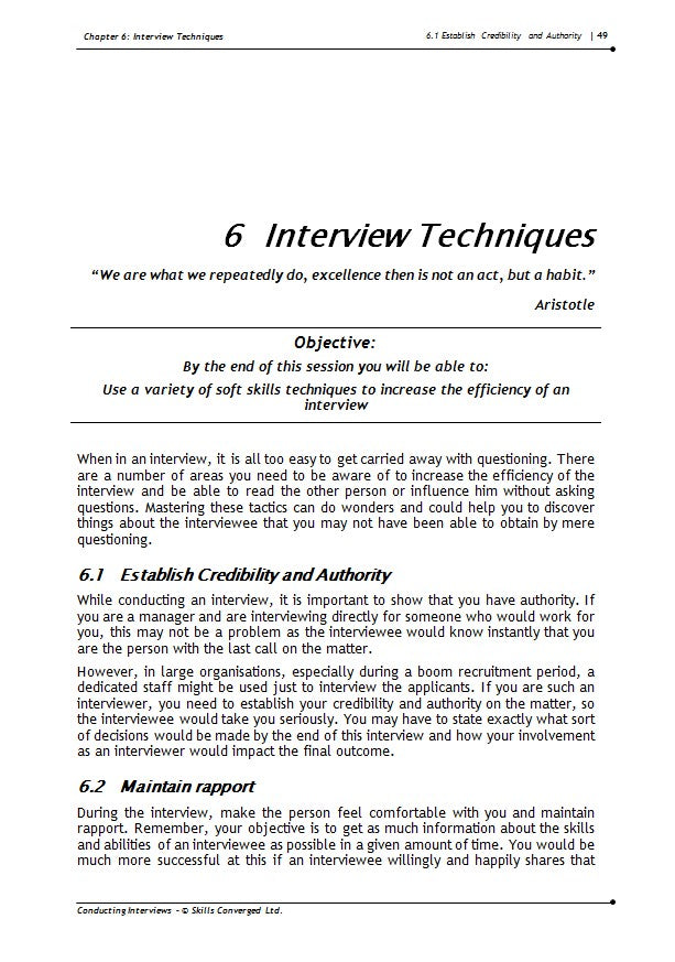 Conducting Interviews