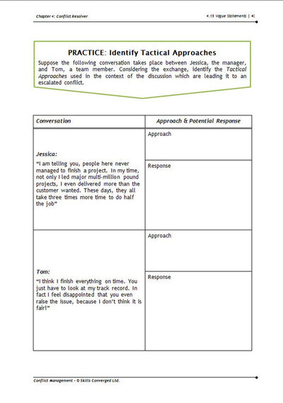 Conflict Management Training Course Materials | Skills Converged