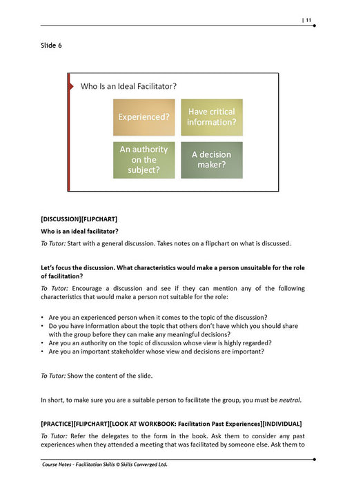 Facilitation Skills Training Course Materials | Skills Converged
