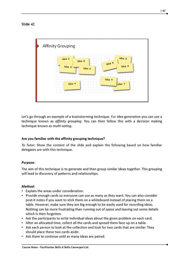 Facilitation Skills Training Course Materials | Skills Converged