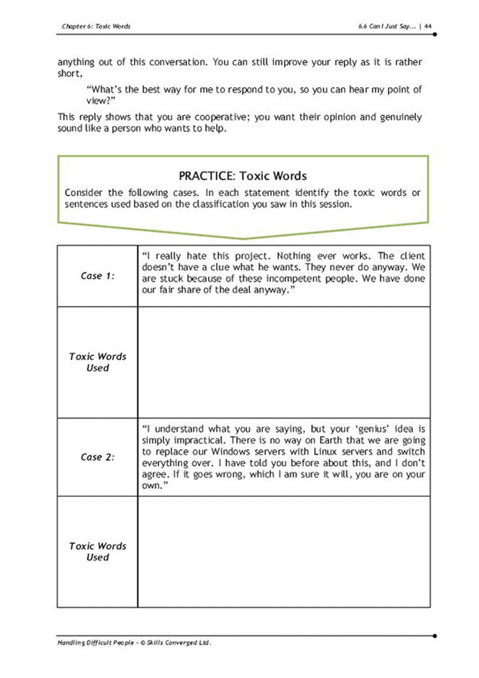 Handling Difficult People