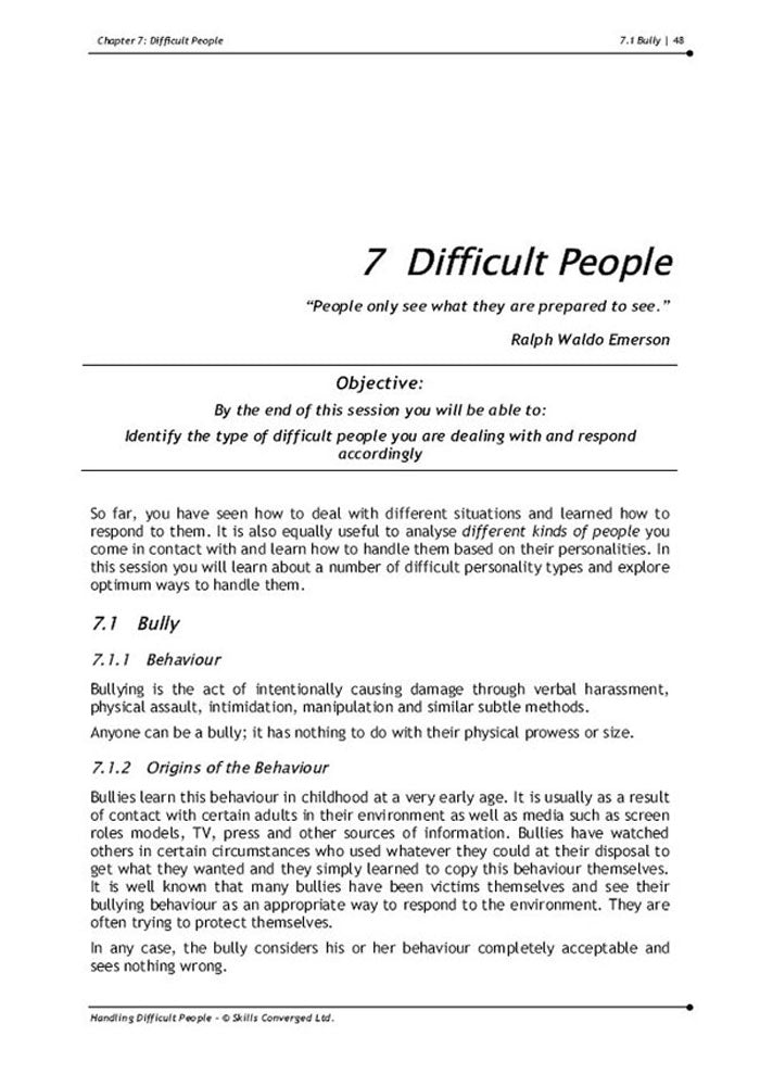 Handling Difficult People