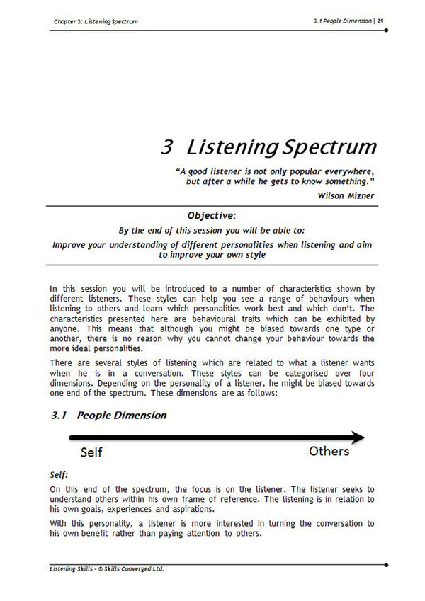 Listening Skills Training Course Materials | Skills Converged