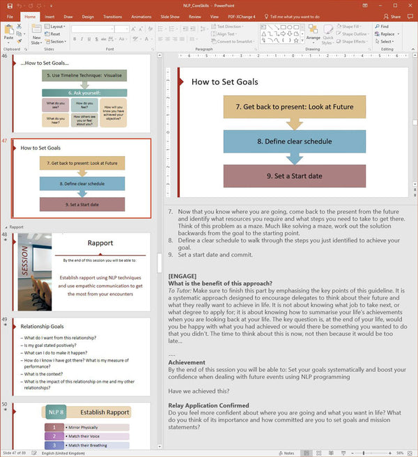 NLP Core Skills Training Course Materials | Skills Converged