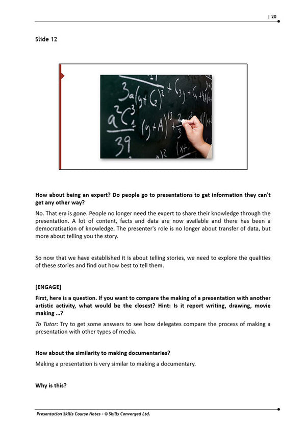 Presentation Skills Training Course Materials | Skills Converged